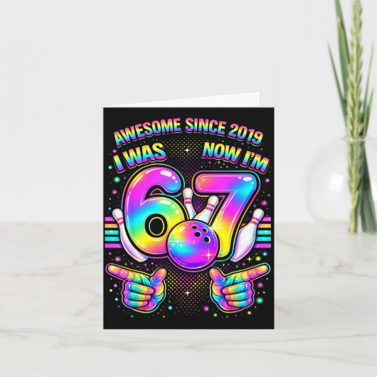 Carte J'avais 6 ans, j'ai 7 ans, fête d'anniversaire de  (Devant)