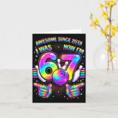 Carte J'avais 6 ans, j'ai 7 ans, fête d'anniversaire de  (Fleur jaune)