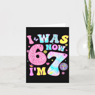 Carte J'avais 6 ans maintenant j'ai 7 ans 67 Mème Groovy