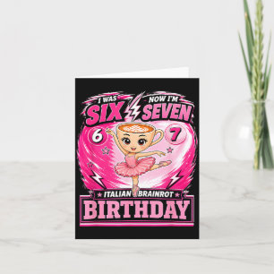 Carte J'avais 6 ans maintenant j'ai 7 ans 7e anniversair