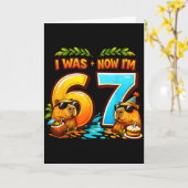 Carte J'avais 6 ans, maintenant j'ai 7 ans, anniversaire (Fleur jaune)