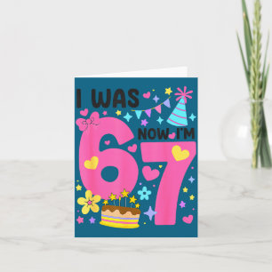 Carte J'avais 6 ans maintenant j'ai 7 ans Anniversaire 7