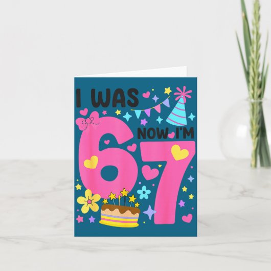Carte J'avais 6 ans maintenant j'ai 7 ans Anniversaire 7 (Devant)
