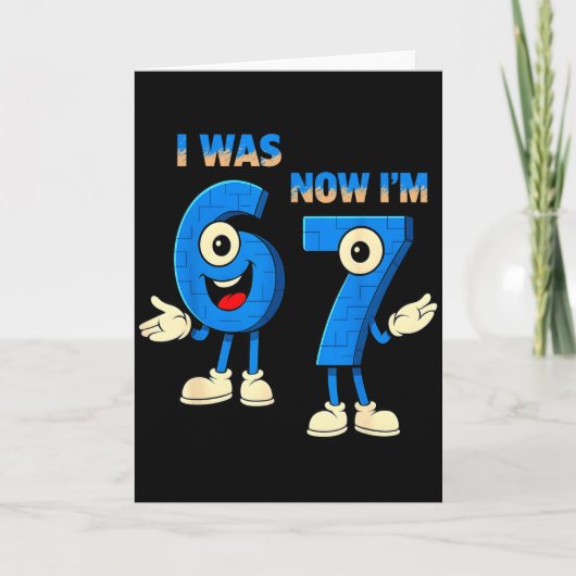 Carte J'avais 6 ans maintenant j'ai 7 ans anniversaire d (Devant)