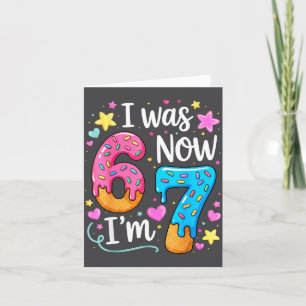 Carte J'avais 6 ans maintenant j'ai 7 ans Anniversaire E