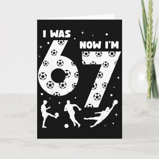 Carte J'avais 6 ans maintenant j'ai 7 ans enfants footba (Devant)