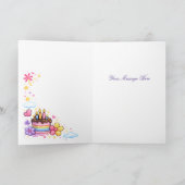 Carte J'avais 6 ans maintenant j'ai 7 ans Filles 7e anni (Intérieur)