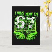 Carte J'avais 6 ans maintenant j'ai 7 ans Footballeur Dr (Fleur jaune)