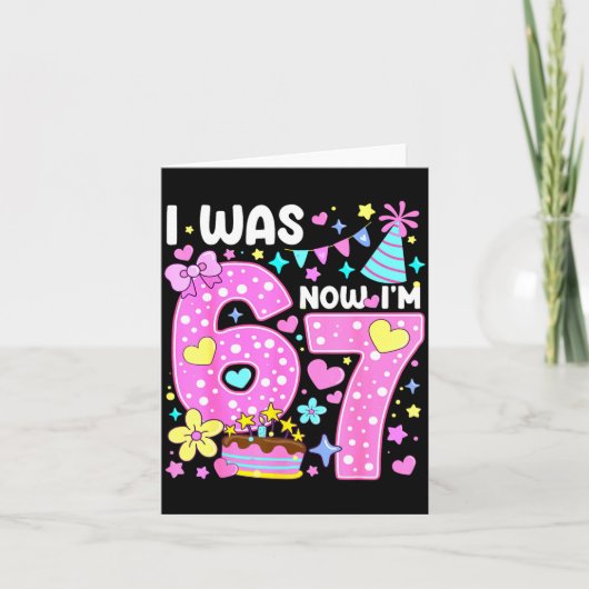 Carte J'avais 6 ans maintenant j'ai 7 ans Nk Lka Dot Sep (Devant)