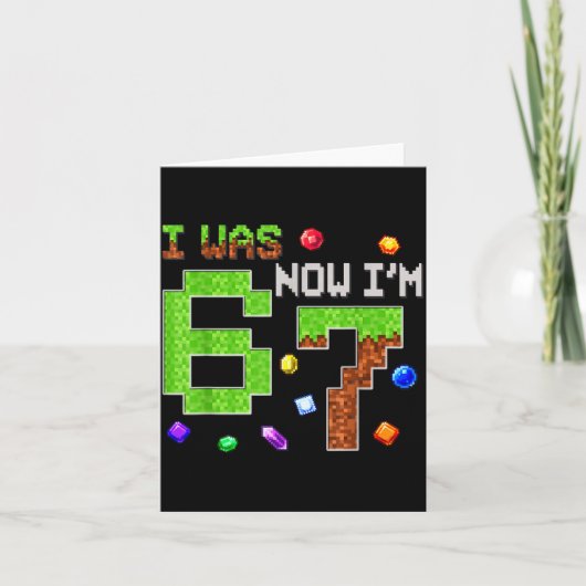 Carte J'avais 6 ans maintenant j'ai 7 ans Six Sept 7ème (Devant)