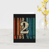 Carte J'avais des Cheveux il y a 2 Enfants - Drôle de Vi (Fleur jaune)