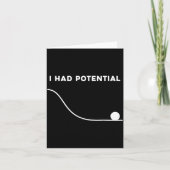 Carte J'avais du potentiel Citation minimale drôle et sa (Devant)