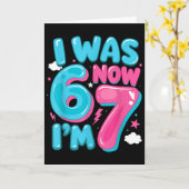 Carte J'avais six ans maintenant j'ai sept ans 67 Groovy (Fleur jaune)