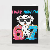 Carte J'avais six sept dalmatien chien 67 mème 7ème anni (Devant)