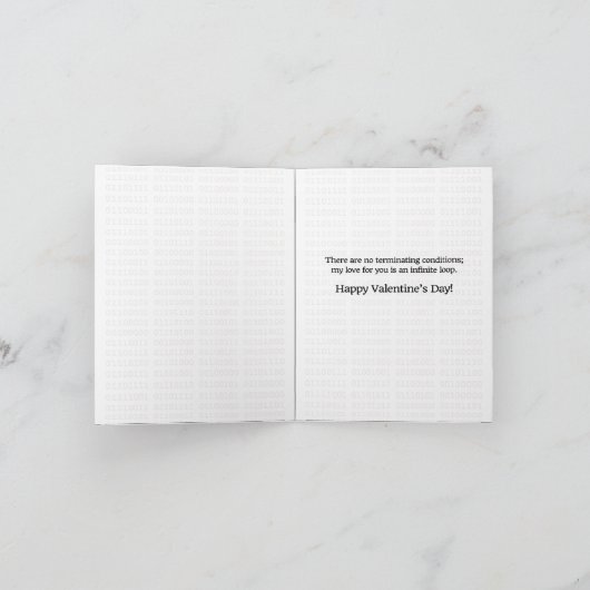 Carte Javascript Code de programmation Valentines Nerd A (Intérieur)