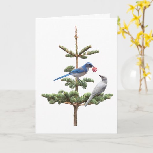 Carte Jays Christmas Tree (Fleur jaune)