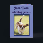 Carte "Jazz Ears" & "Jazz Hands" on Funny Birthday Card<br><div class="desc">"Jazz Ears" & "Jazz Hands" on Funny Birthday Card</div>