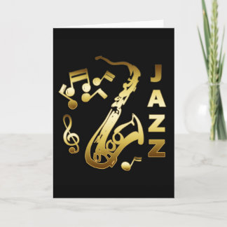 CARTE JAZZ NOIR ET OR