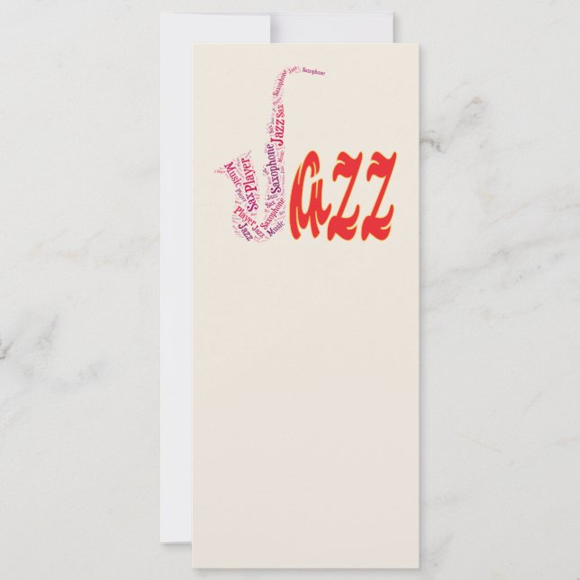 Carte Jazz saxophone (Devant)