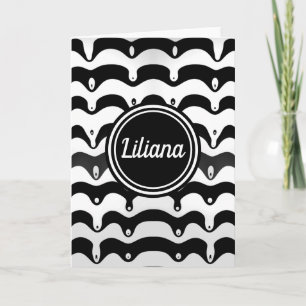Carte Jazzy Black and White Meling Zebra Stripes