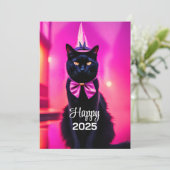 Carte Jazzy Kitty - Heureux 2025 (Debout devant)