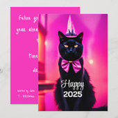 Carte Jazzy Kitty - Heureux 2025 (Devant / Derrière)