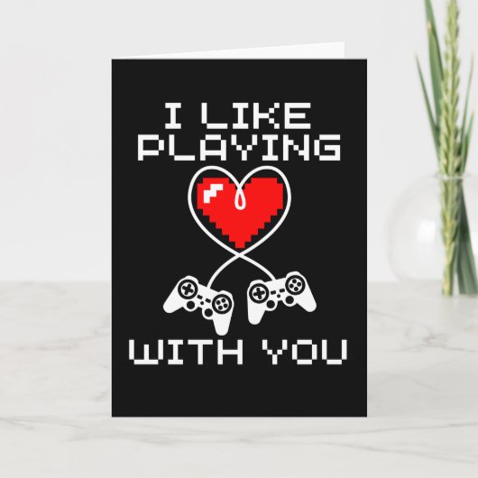 Carte Je aime jouer avec toi Video Gamer Saint-Valentin (Devant)