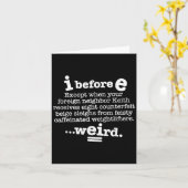 Carte Je avant E sauf après C drôle de phrase D (Fleur jaune)