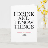 Carte Je bois et je sais des choses (Fleur jaune)