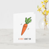 Carte Je Carotte À Propos De Vous Valentines Jour Funny (Fleur jaune)