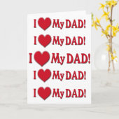 CARTE JE COEUR MON PÈRE - J'AIME MON PÈRE - SENTIMENTAL (Fleur jaune)