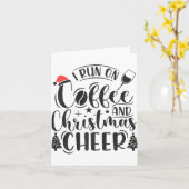 Carte Je Cours Sur Café Et Noël Joyeux Joyeux Noël San (Fleur jaune)