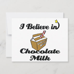 Carte je crois au lait au chocolat