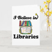 Carte je crois aux bibliothèques (Fleur jaune)