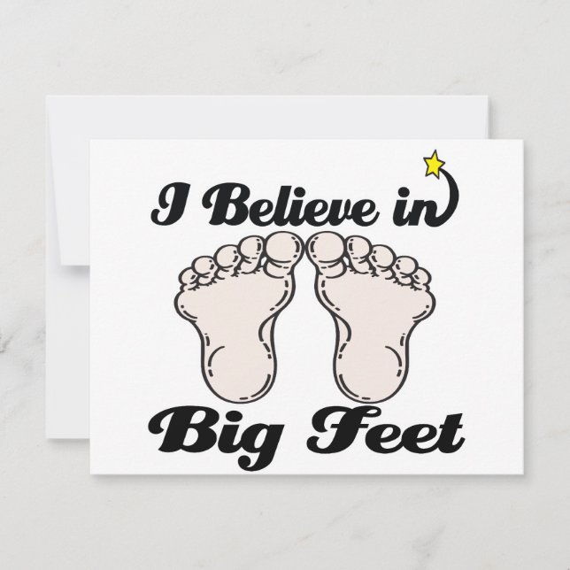 Carte je crois aux grands pieds (Devant)