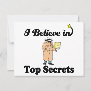 Carte je crois aux secrets les plus importants