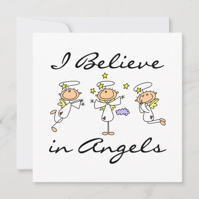 Carte Je crois aux t-shirts et cadeaux Angels (Devant)