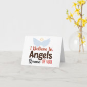 Carte Je crois en les anges à cause de vous Salutation b (Fleur jaune)