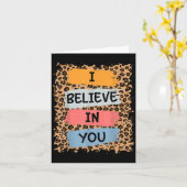 Carte Je Crois En Vous Le Test Motivationnel Rétro Jour (Fleur jaune)