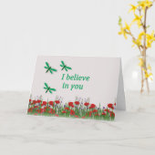 Carte "Je crois en vous" l'encouragement avec des (Fleur jaune)