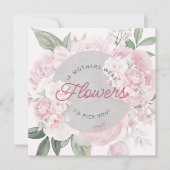 Carte Je cueillirais des pivoines pour la fête des mères (Devant)