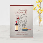 Carte Je Cuis avec du vin...Blanc (Fleur jaune)