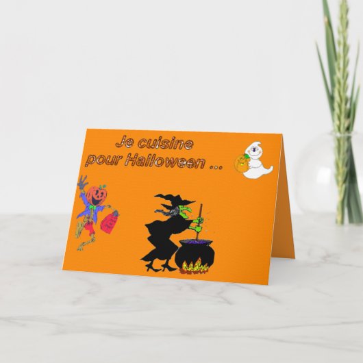 Carte Je cuisine pour Halloween - (Devant)