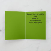 Carte Je déteste dire au revoir. (Intérieur)