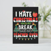 Carte Je déteste le professeur de Noël Ever (Debout devant)