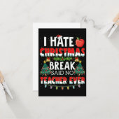 Carte Je déteste le professeur de Noël Ever (Devant/Arrière en situation)