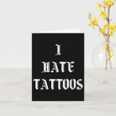 Carte Je déteste les tatouages (Fleur jaune)