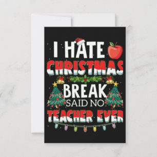 Carte Je déteste Noël Prof Ever