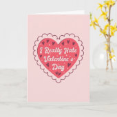 Carte Je déteste vraiment Valentine's Day Anti Valentine (Fleur jaune)