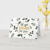 Carte Je deviendrais végan pour toi, Saint-Valentin (Fleur jaune)